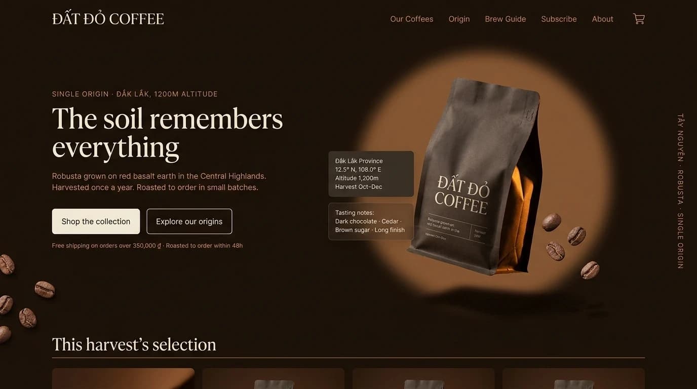Website Coffee & Packaged – ảnh 1