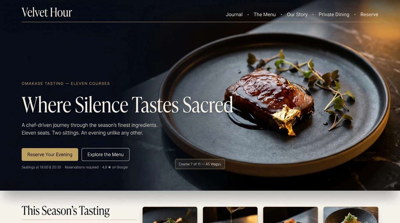 Website Nhà Hàng Omakase – ảnh 1