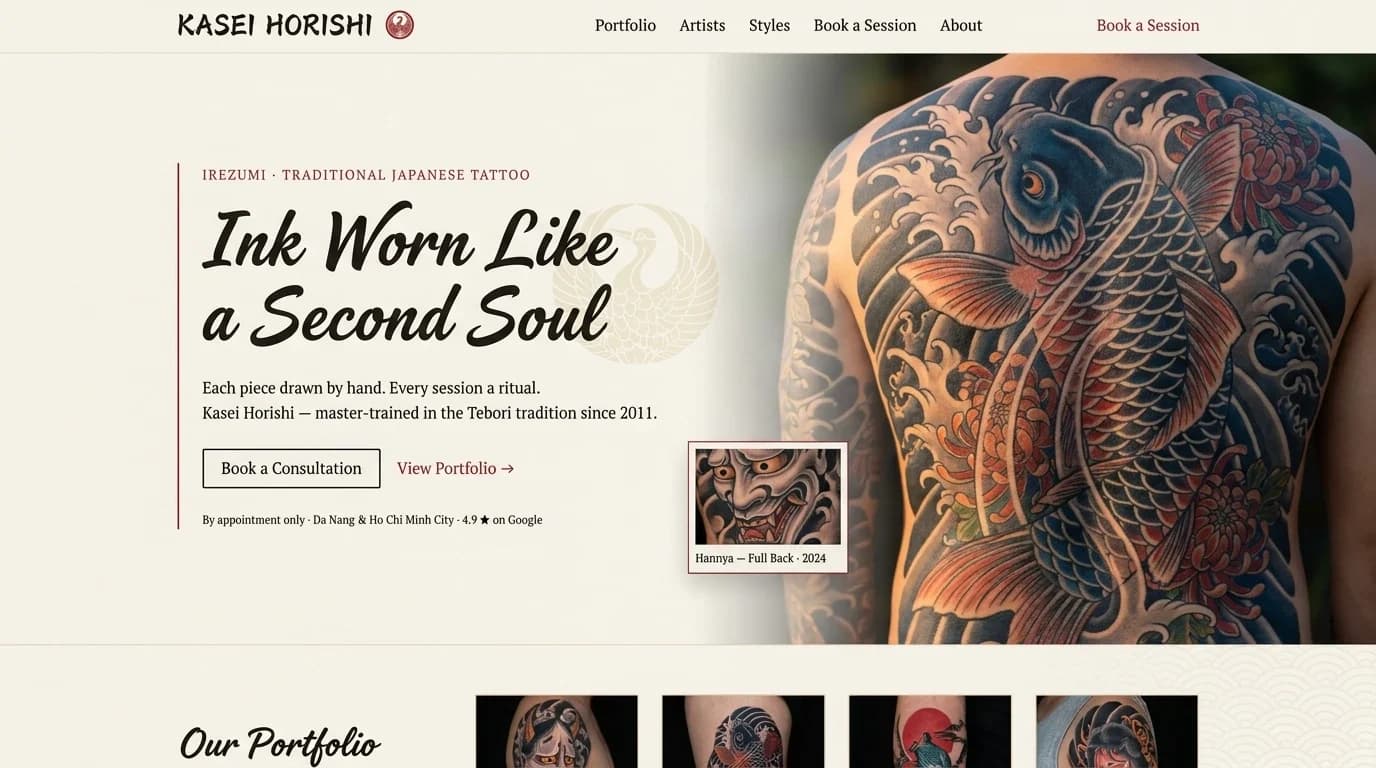 Website Tattoo Studio – ảnh 1