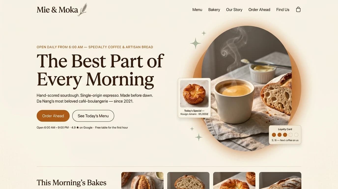 Website Cafe & Bakery – ảnh 1
